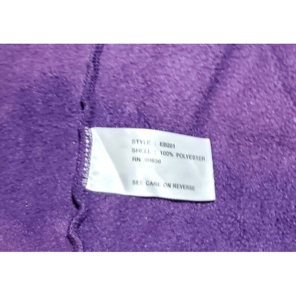 Eddie Bauer XL Purple Fleece Jacket – Full Zip, Pockets, Holland Embroidery - Picture 10 of 15